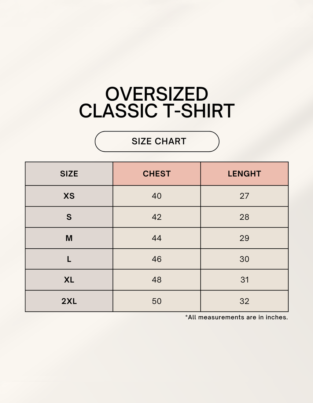 Roman Reigns Tribal Firestorm WWE Unisex Oversized Graphic T-Shirt size chart for Men Women fit in 100% Cotton.