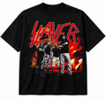 Slayer Unisex Oversized Graphic T-Shirt  With Blood Red Band Collage Chaos Design Front 