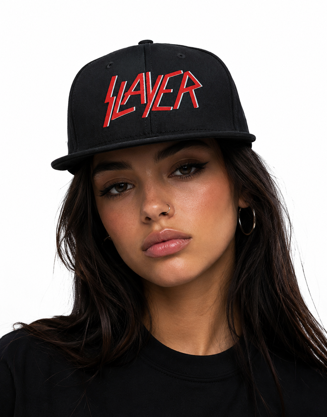 Slayer  Unisex Snapback Cap With Blood Red Scratched Emblem Design 

