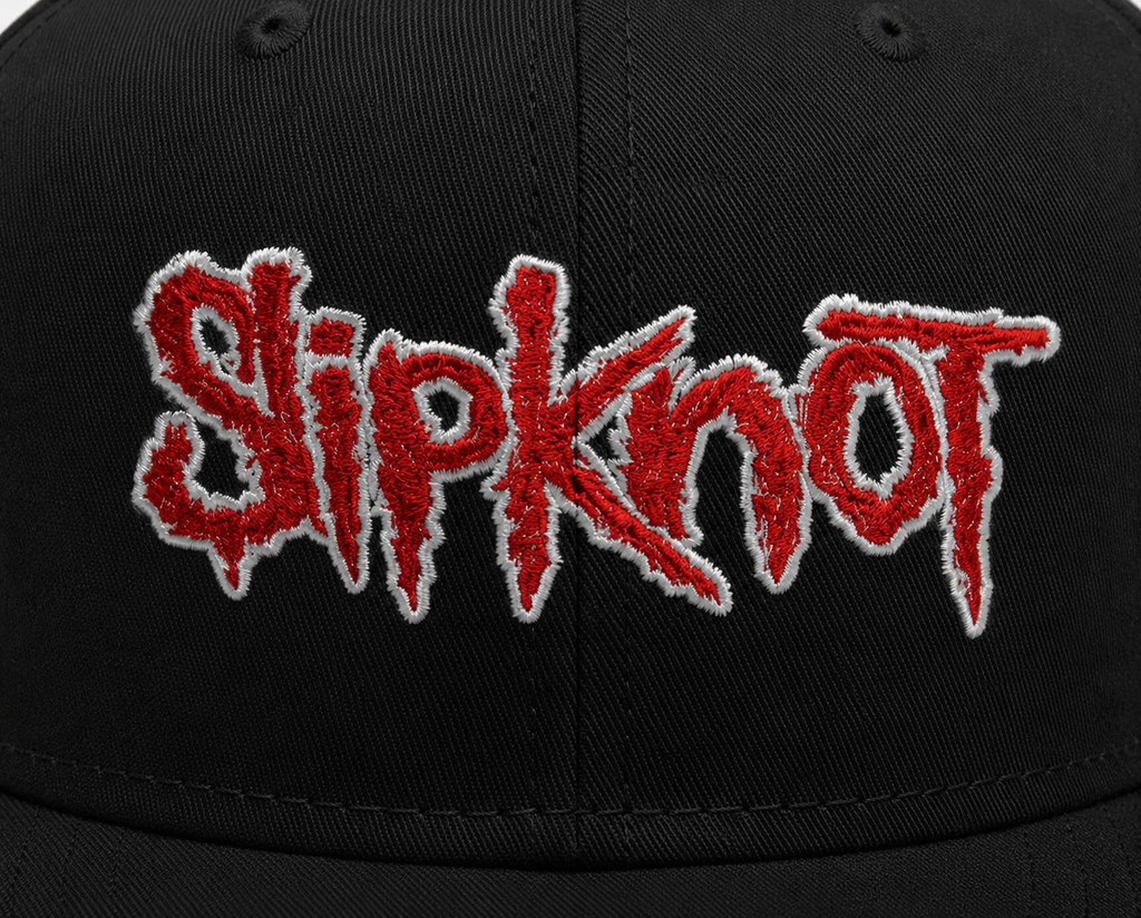 Slipknot Nu Metal Unisex Snapback Cap With Red Jagged Horror Design 

