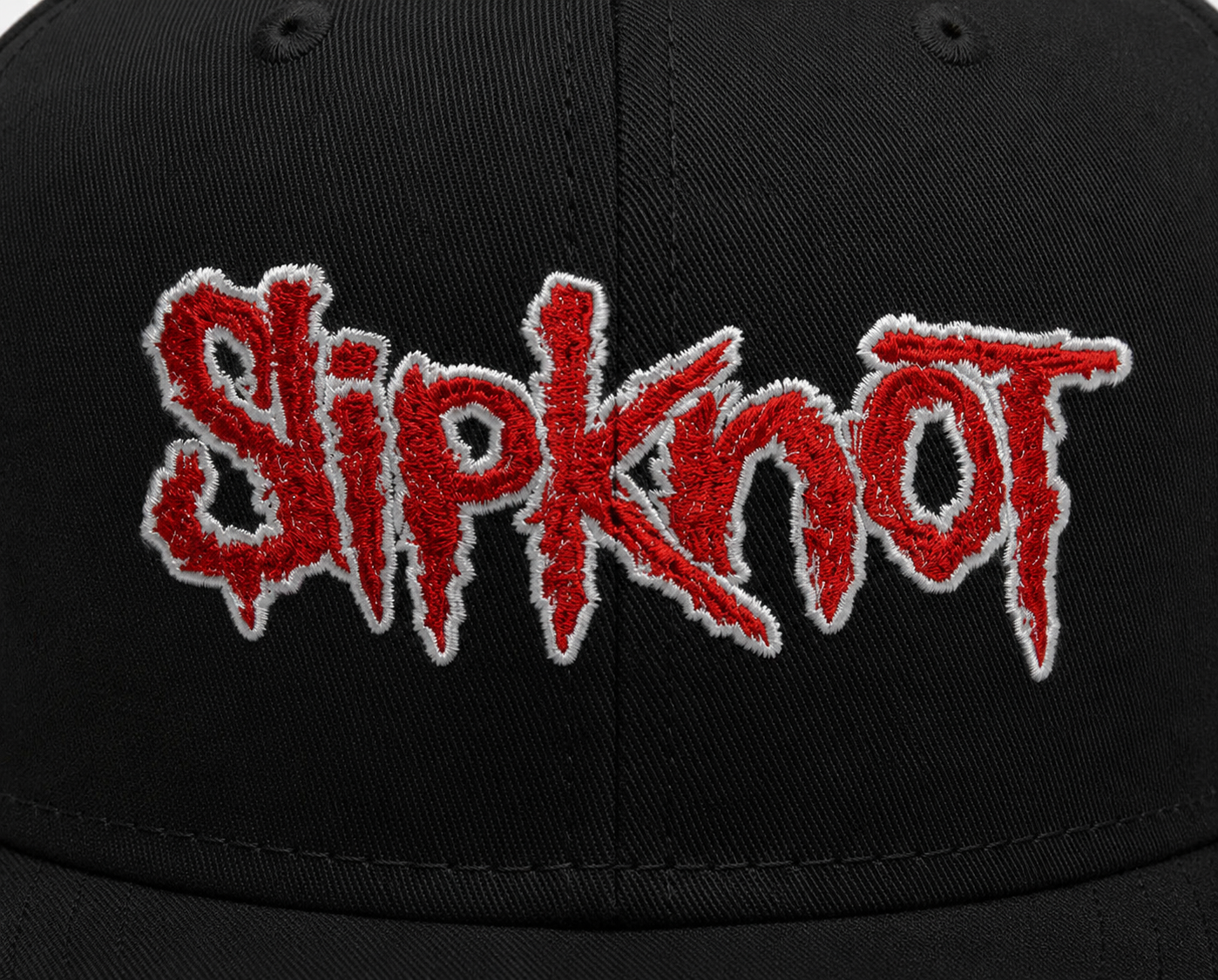 Slipknot Nu Metal Unisex Snapback Cap With Red Jagged Horror Design 
