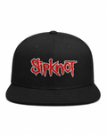 Slipknot Nu Metal Unisex Snapback Cap With Red Jagged Horror Design 
