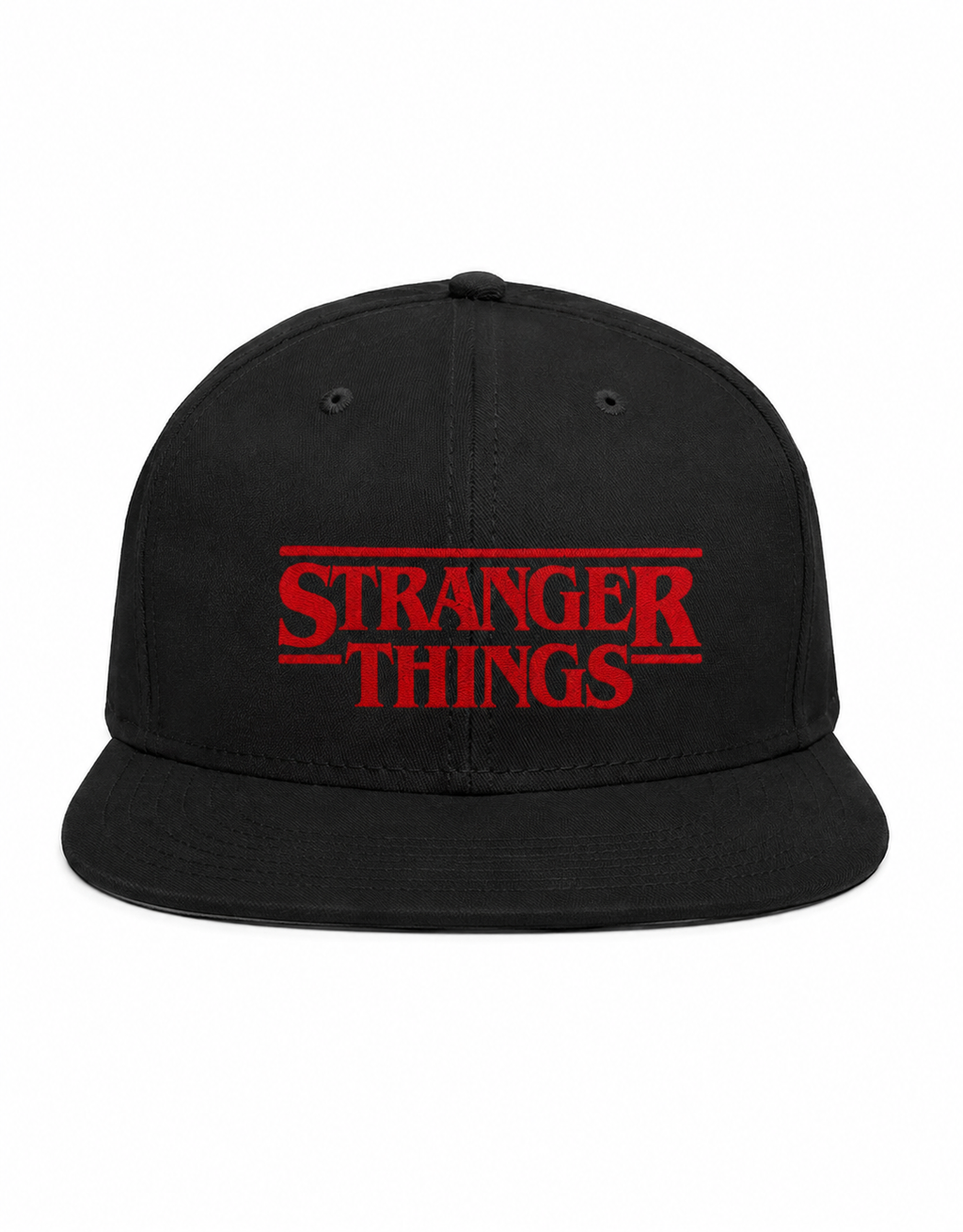 Stranger Things Unisex Snapback With Blood Red Retro Horror Logo Design 
