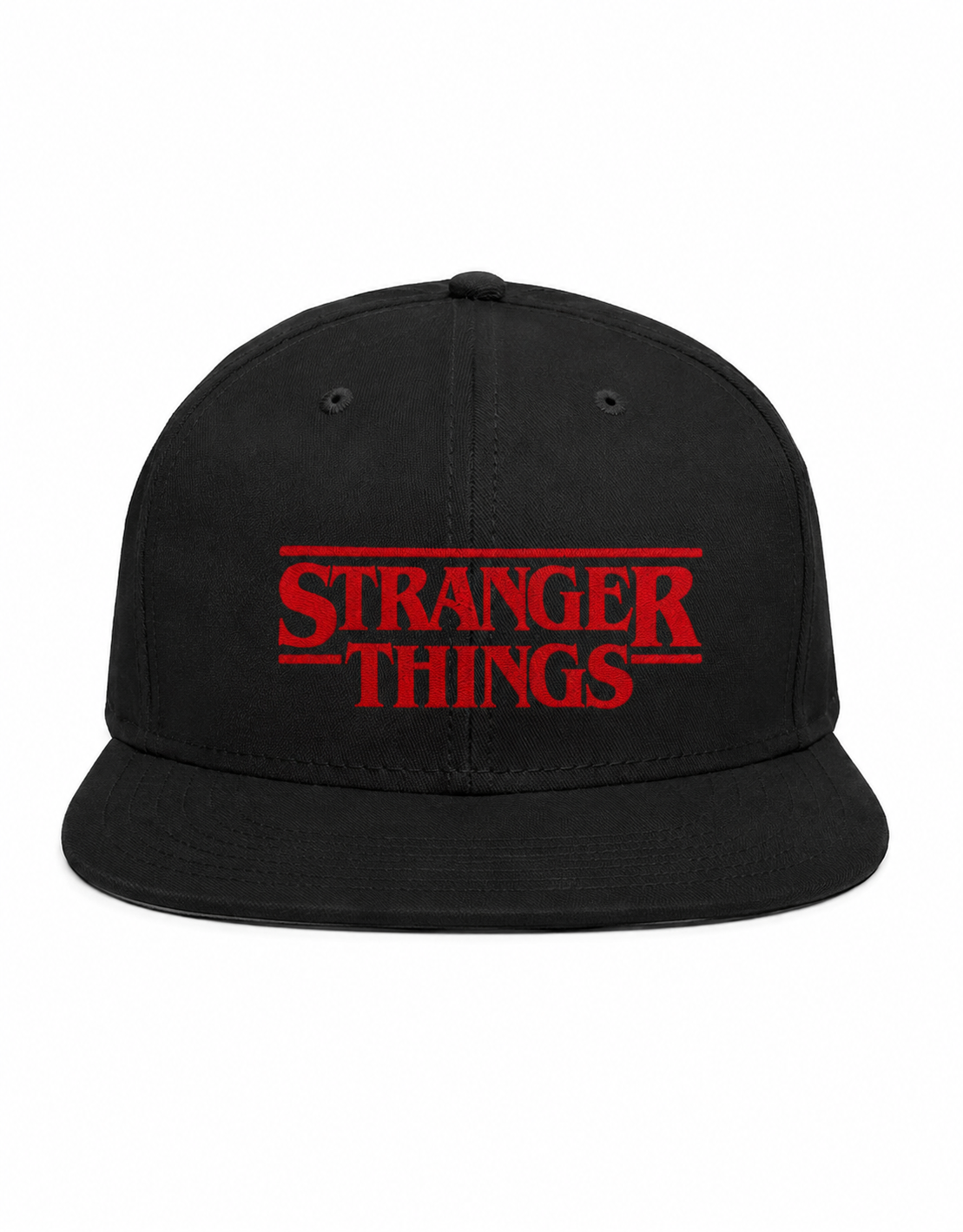 Stranger Things Unisex Snapback With Blood Red Retro Horror Logo Design 
