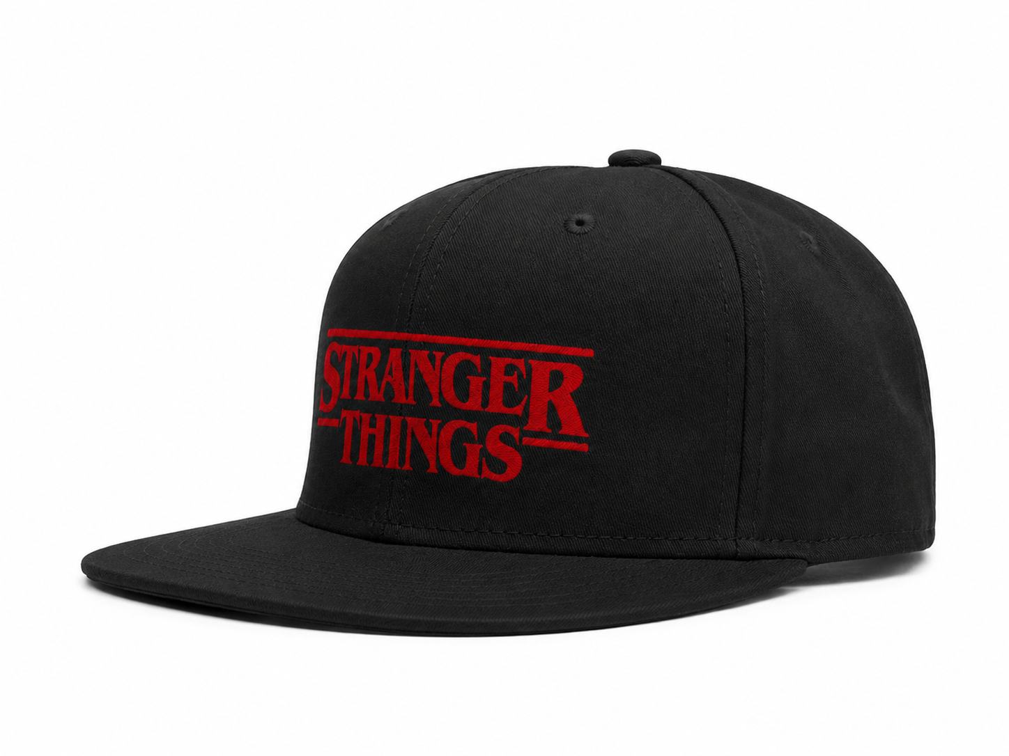 Stranger Things Unisex Snapback With Blood Red Retro Horror Logo Design 
