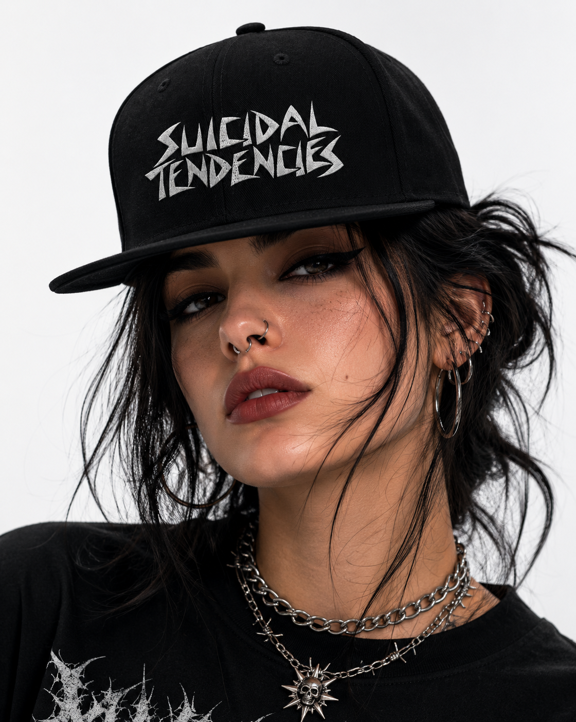 Suicidal Tendencies Unisex Snapback Cap With White Thrash Logo Design